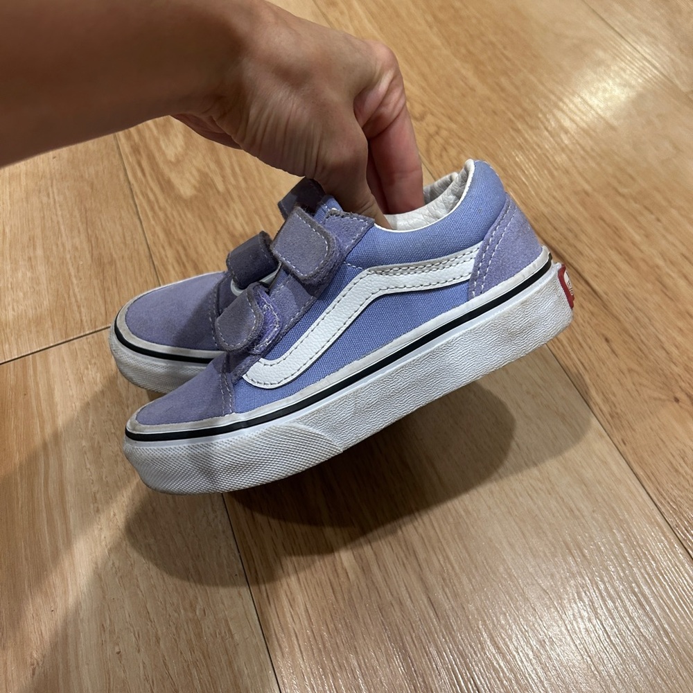 Vans Purple Velcro Sneakers